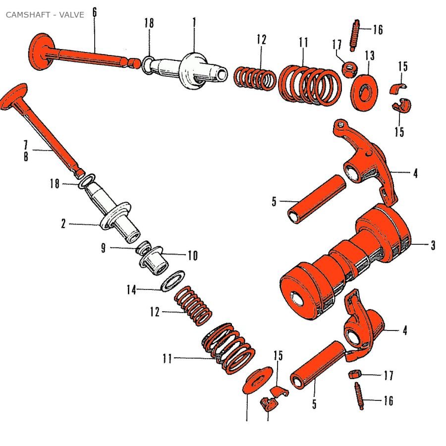 Moteur - Kitsoupape, culbuteur , AAC - C70 - ST70 DAX - XR70 - CRF70