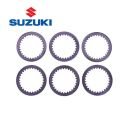 Embrayage - Disques Lisse - (x6) - Origine - 21451-45000 - DR400, GN400, GS400, ...