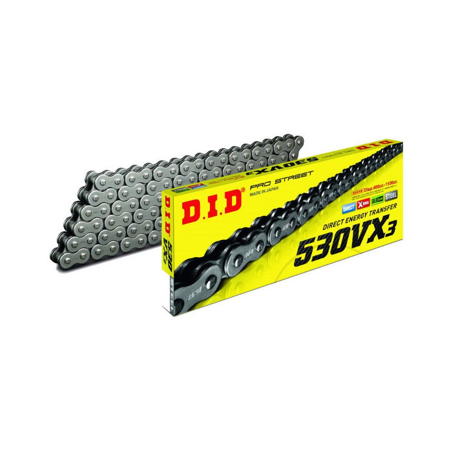 Transmission - Chaine DID-VX3 - 525 - 124 Maillons - Noir