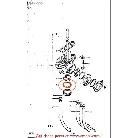 Robinet essence - joint torique - 44346-31050