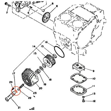 Filtre a huile -joint de vis de fixation carter - 932-10166-29 - ø16.00 x2.50