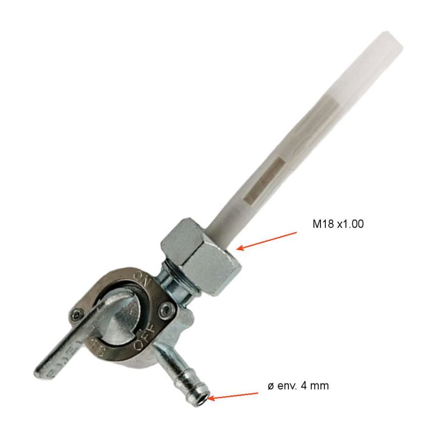Reservoir - Robinet - M18 x1.00mm -sortie a droite ø 4 mm
