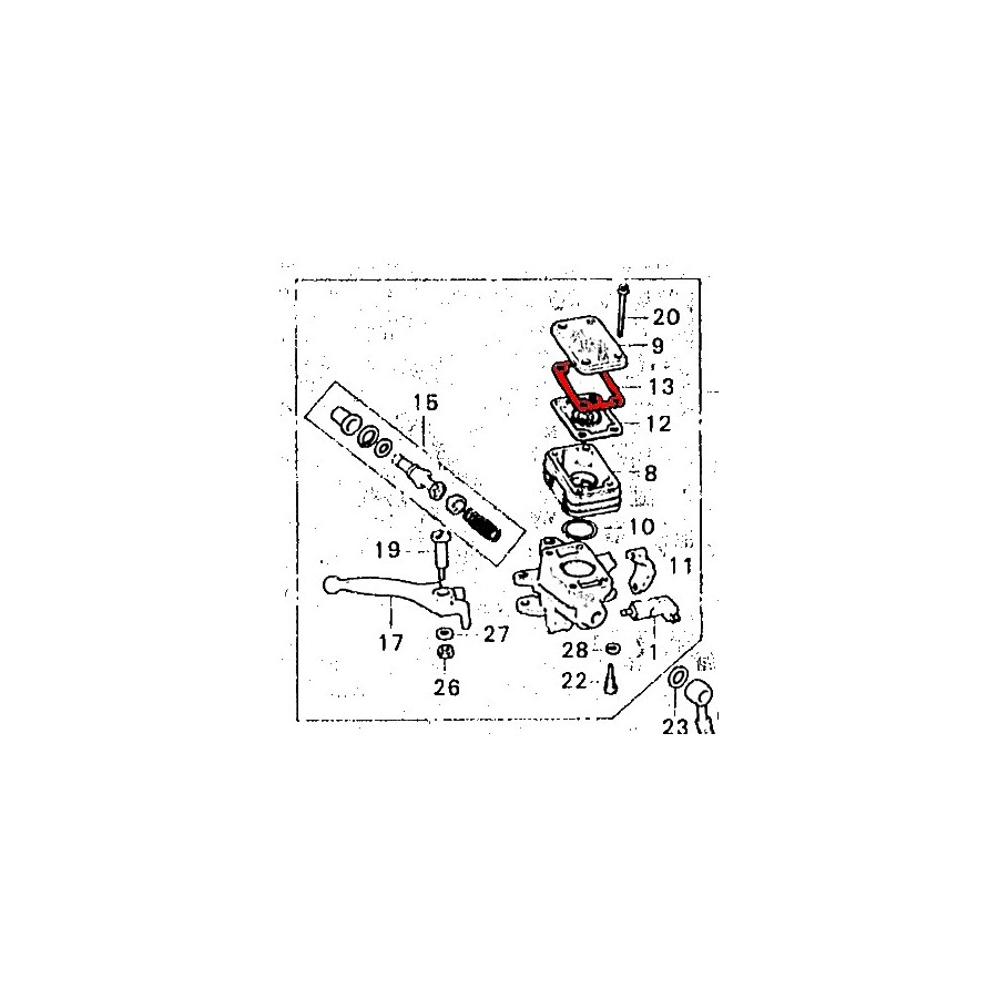 Service Moto Pieces|Frein - Etrier - joint "rondelle" - "plat" - Etancheité - 8x14x2.8|Etrier Frein Avant|28,90 €