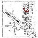 Frein - Maitre cylindre Avant - 4 vis - Plaque de diaphragme 