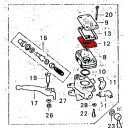 Frein - Maitre cylindre Avant - 4 vis - Membrane - diaphragme de reservoir de bocal - 45520-422-000