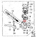 Frein - Maitre cylindre Avant - 4 vis - Joint de bocal Avant - 40 x3.50 mm