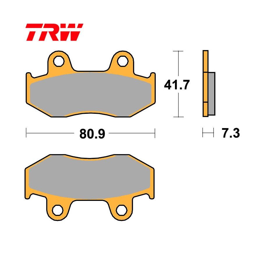 Frein - Jeu de Plaquettes - Semi-Frittée - TRW