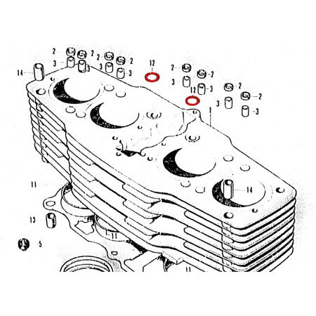Moteur - Joint torique - ø 11.00 x2.40mm - 91303-035-0000 - (passage huile, culasse,  ... compte tour ) 
