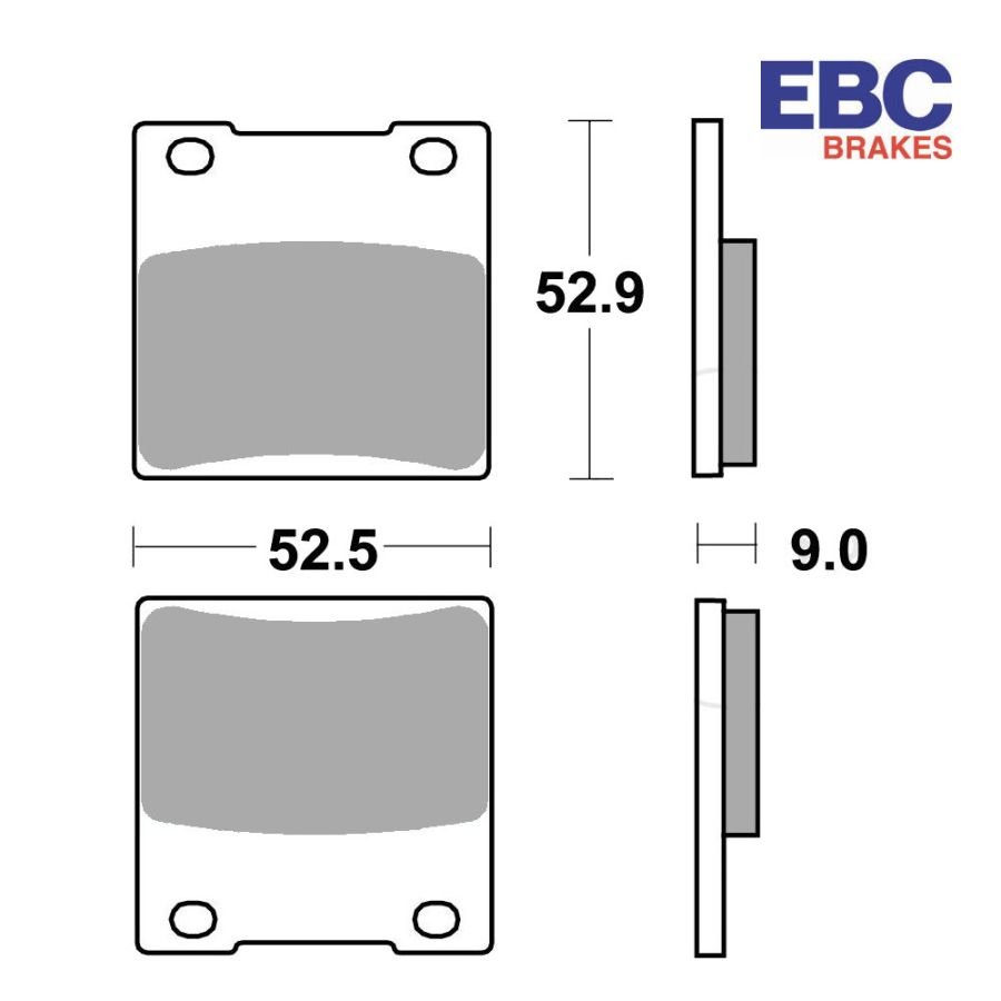 Frein - Jeu de Plaquettes - EBC - FA146 - Organic