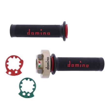 Poignée Accelerateur- XM2 -tirage rapide "domino" - 2 cables - course 53°, 55°, 63° - Doré