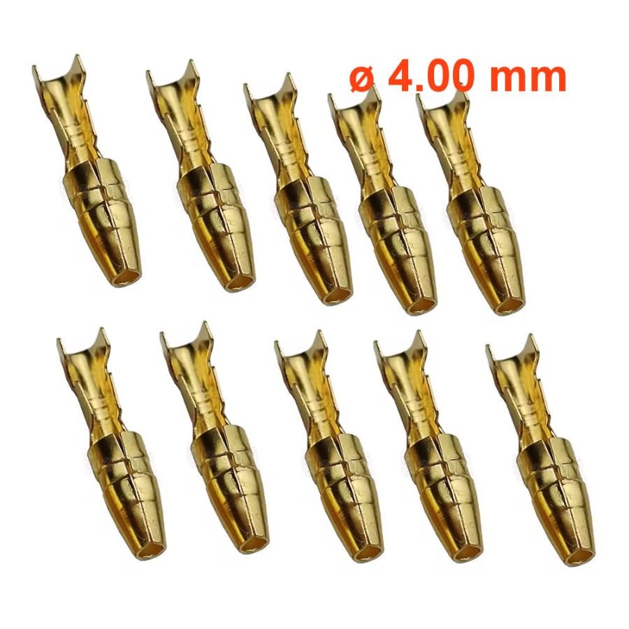 Cosse ronde ø4.00mm - Male a sertir - (x10)