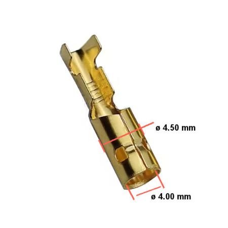 Cosse rondeø4.00 mm - Femelle a sertir - (x10)