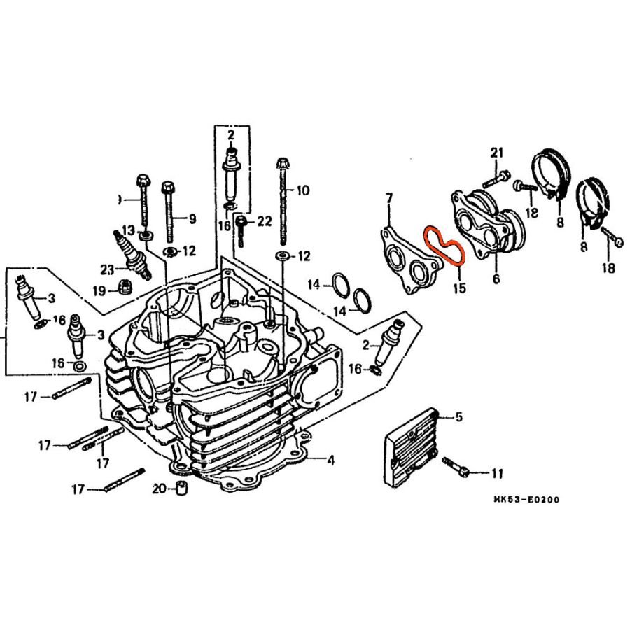 Pipe admission - joint torique - XL600 (PD04) - XR600 avanz 1988