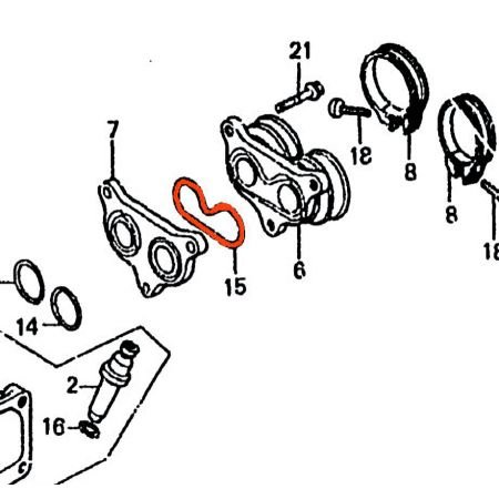 Pipe admission - joint torique - XL600 (PD04) - XR600 avanz 1988