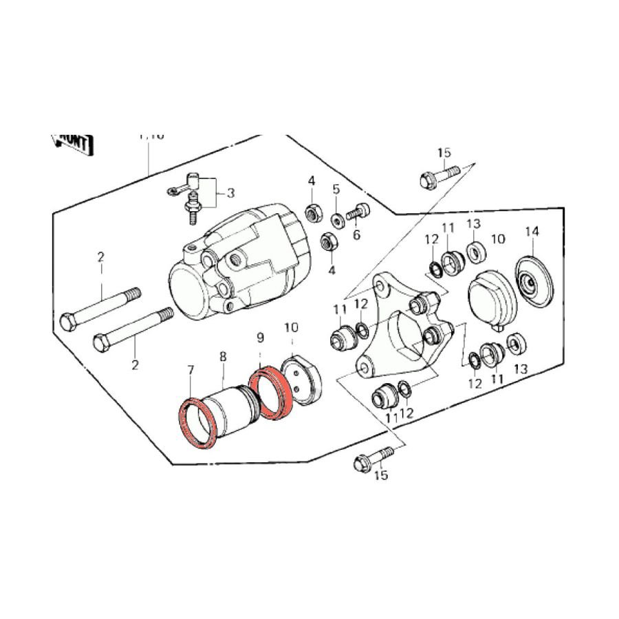 Frein - Etrier Avant - Kit remise en etat - Z1R