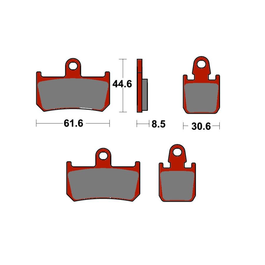 Frein - Jeu de plaquettes - Brembo - 07YA46SA - YZF-R1