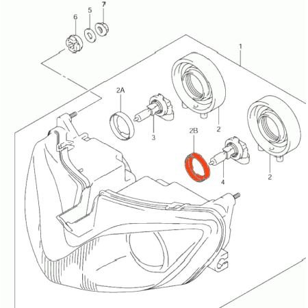 Phare - Optique - Support d'ampoule - Gauche - 35327-31F50 - GSF600
