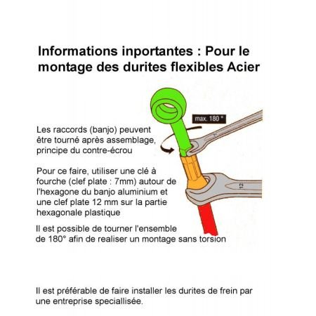 Frein - Durite aviation - arriere - SV650 N (1999-2002)