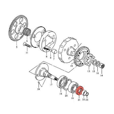 Moteur - Joint a levre (spi) - 09283-20024 - 20x35x7 mm -