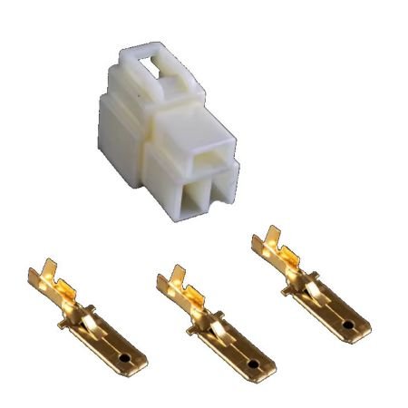 Connecteur - 3 broches males + cosses - (250 Series) - 6.3mm