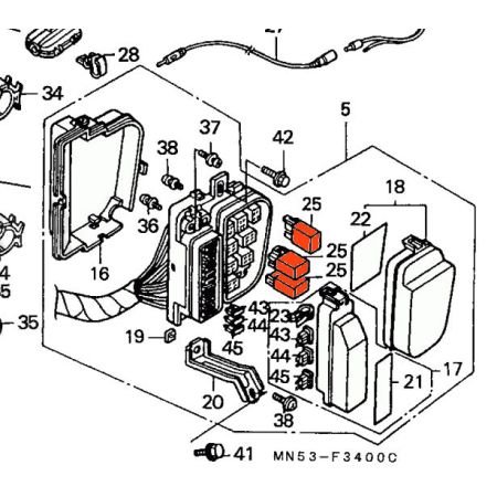 Fusible - relai - 10A - GL1500 .....38370-MN5-003