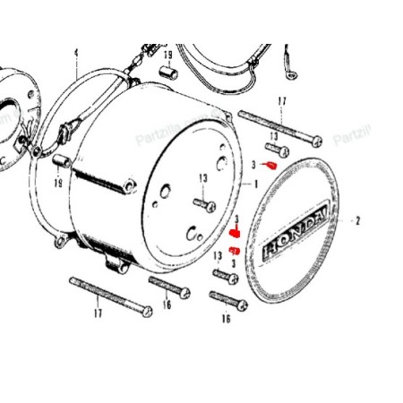 Service Moto Pieces|Alternateur - Pied de fixation protection - CB500-550-K|alternateur|3,40 €