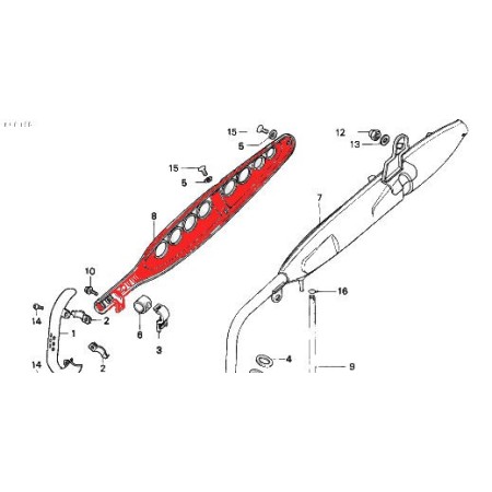 Echappement - plaque de protection - ST70 - DAX