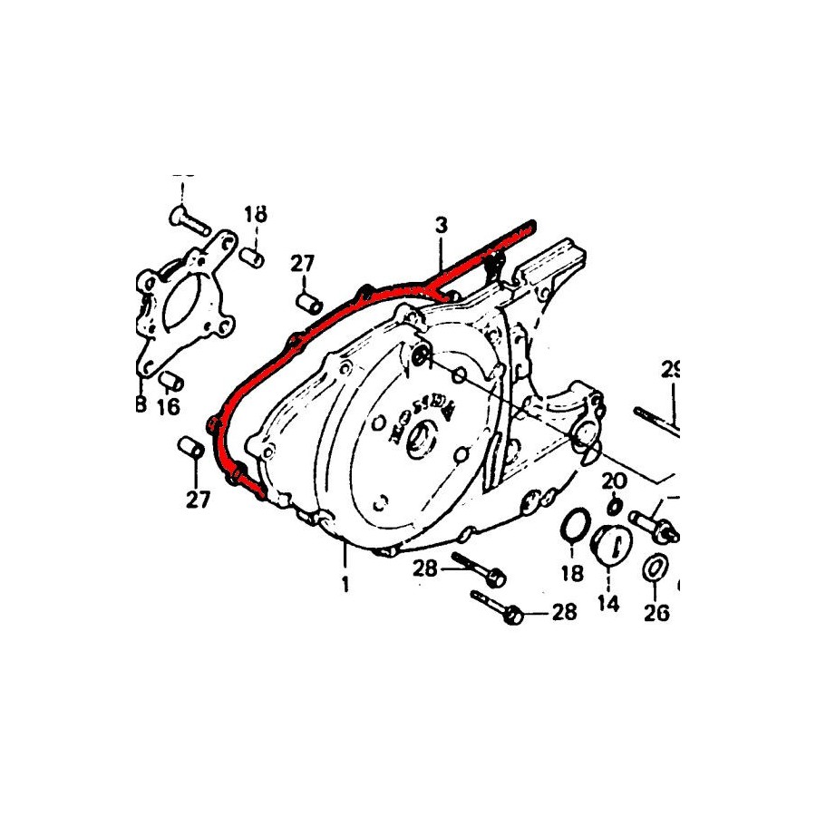 Moteur - Alternateur - Joint de carter - XL500R
