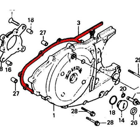 Moteur - Alternateur - Joint de carter - XL500R