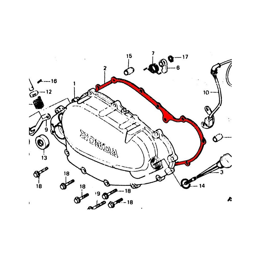 Service Moto Pieces|Embrayage - Joint de carter - XL250R - XR250R|joint carter|4,90 €