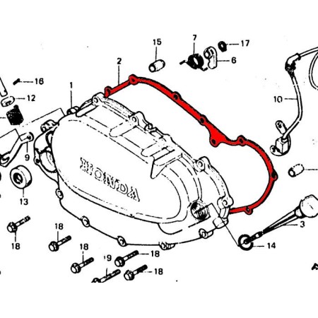 Carter Droit - Joint - embrayage - XL500 R - HONDA