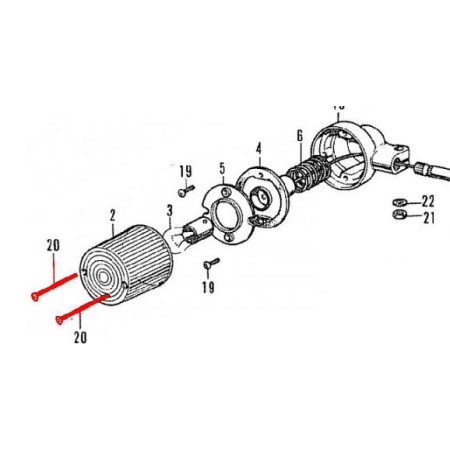 Clignotant - Vis de Cabochon - M3x50mm - (x1) - Honda