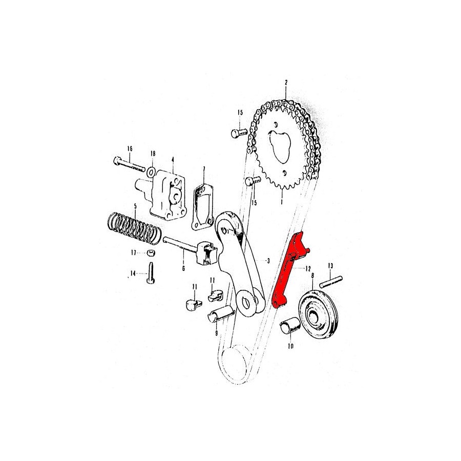 Distribution - Guide de chaine - CB250K - CB350K - CB750 K0-K1