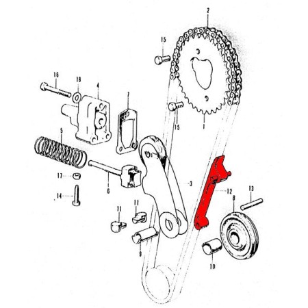 Service Moto Pieces|Distribution - Guide de chaine - CB250K - CB350K - CB750 K0-K1|Distribution|26,12 €