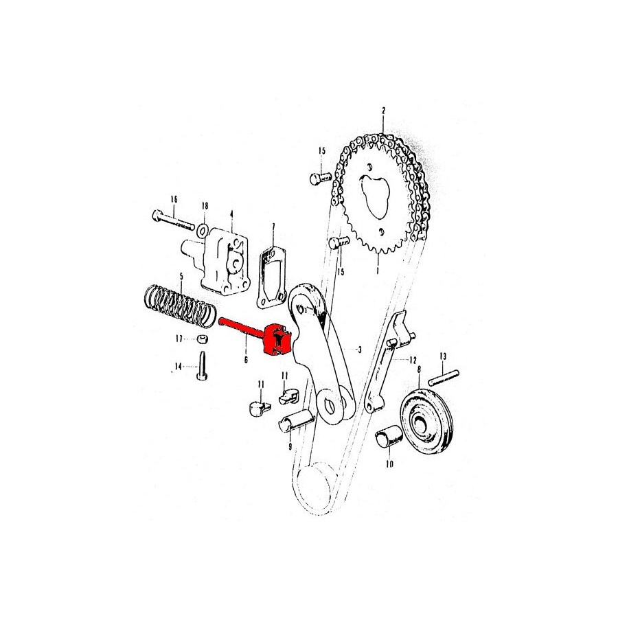 Distribution - Poussoir de tendeur - CB750K - four K0-7