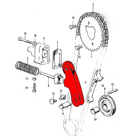 Distribution - Tendeur de chaîne de came - CB750 four K0-7