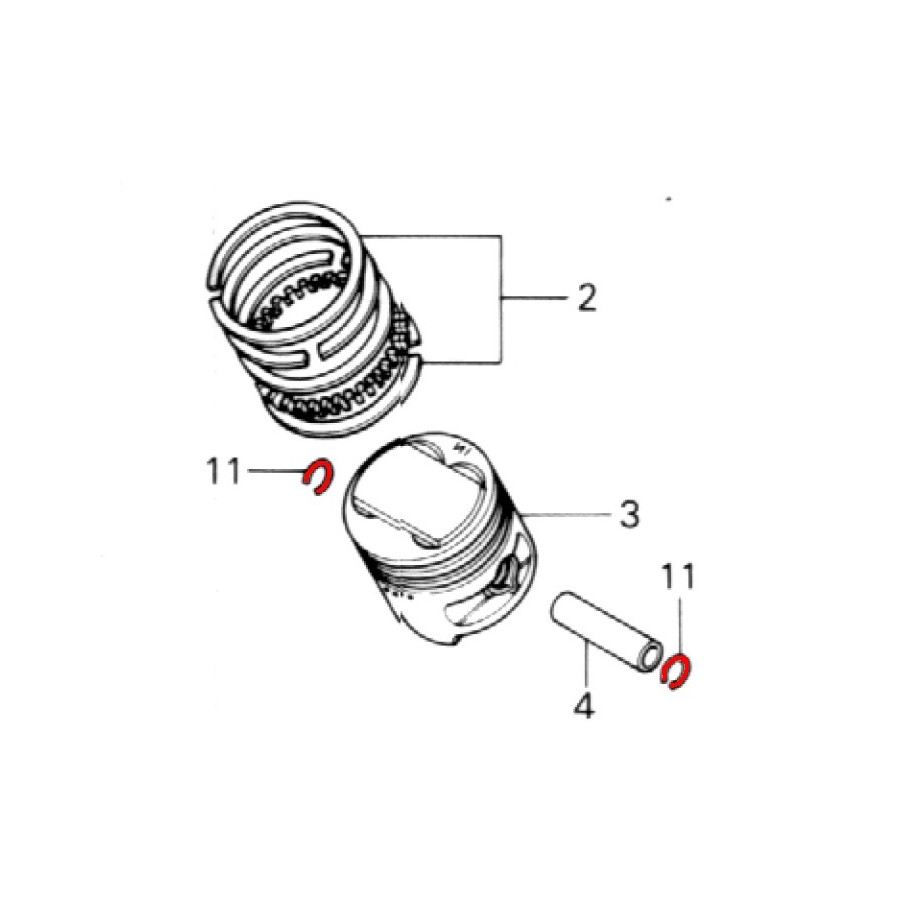 Moteur - Circlips - Axe de Piston - 16mm - (x2)