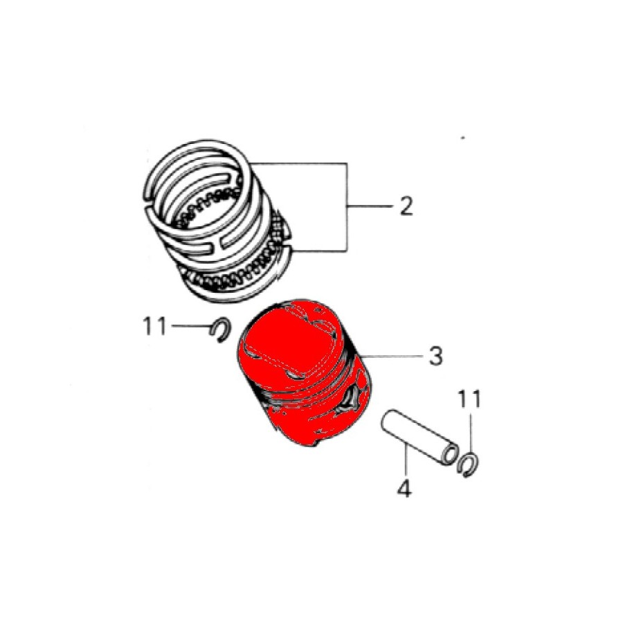 Service Moto Pieces|Moteur - Kit cylindre - ø 39mm - Segment - piston + joint - C50 - Z50 - ST50|Bloc Cylindre - Segment - Piston|139,00 €