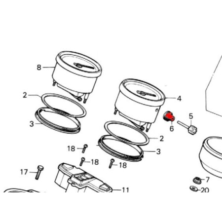 Compteur - Joint de Molette de remise a zero - N'est plus disponible