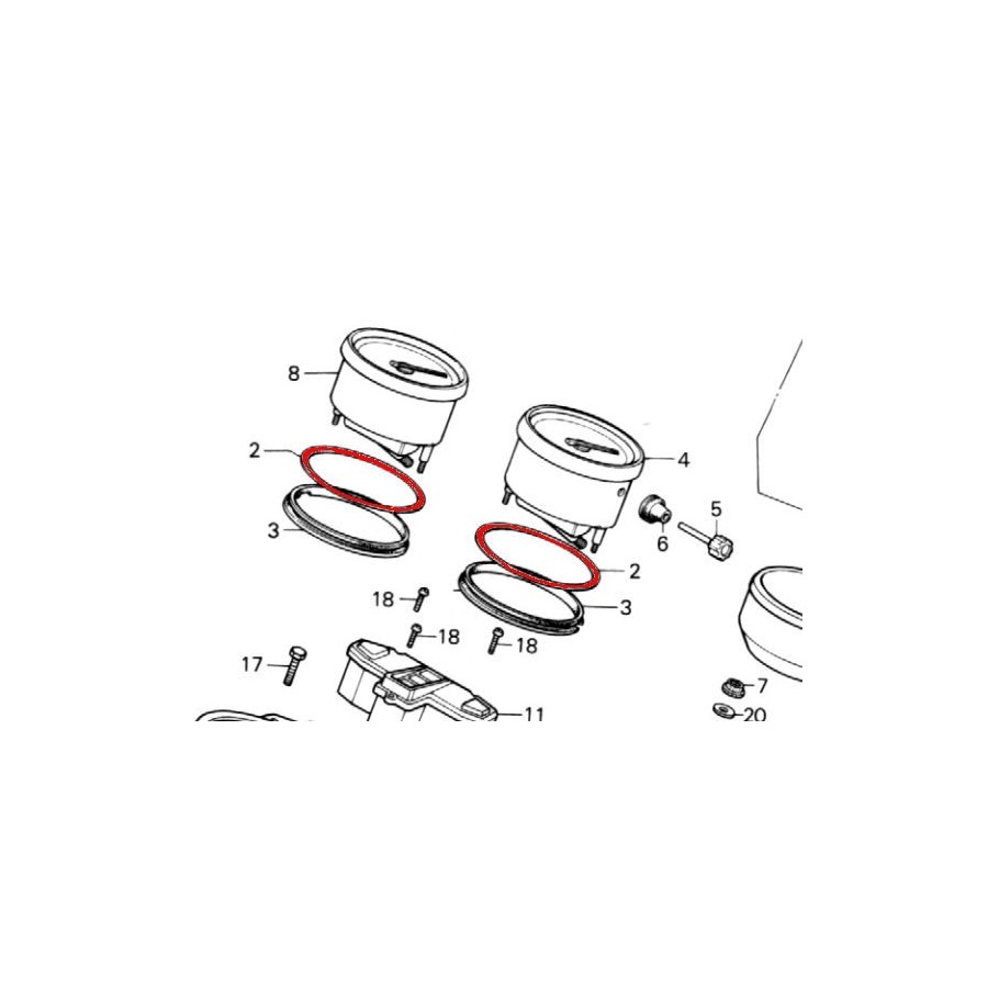 Compteur - cerclage Acier chromé - superieur - (x1)