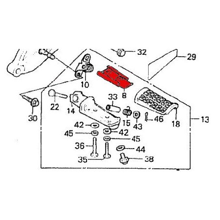 Cale Pied - Avant - Entretoise de fixation - (x1)