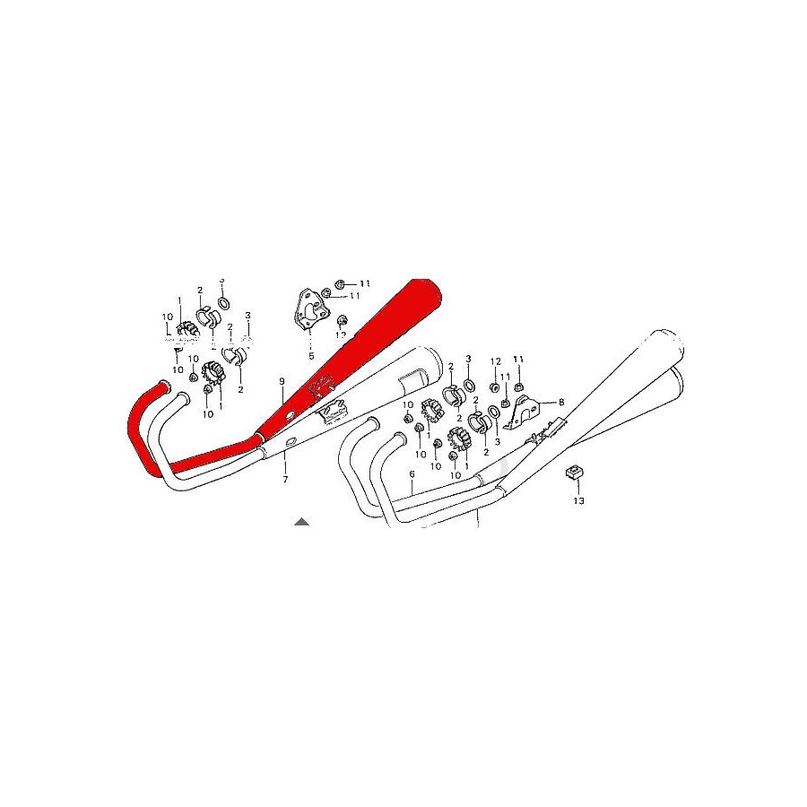 Service Moto Pieces|Echappement - GS125 - 1999- .... - Chrome - 14305-05361|Ligne - origine|125,60 €