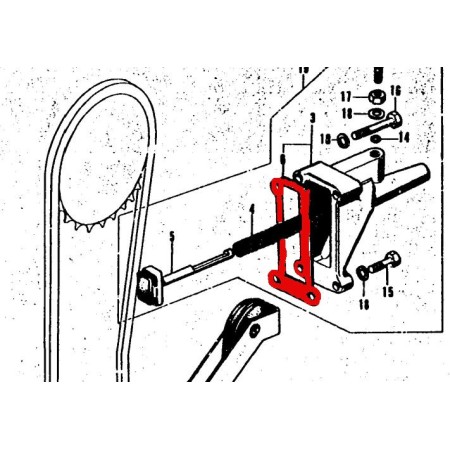 Distribution - joint de tendeur - CB250K/CB350K - 14592-286-310