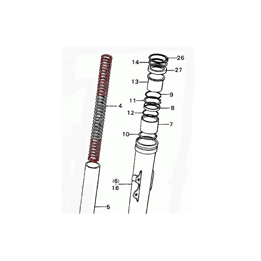 Fourche - Ressort - (x2) - CB750 K0-K2