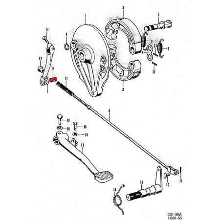 Frein arriere - Axe de tringlerie