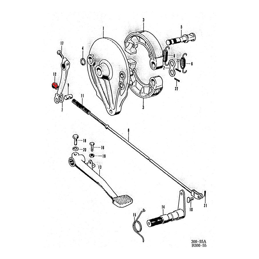 Service Moto Pieces|Roue Arriere - Rayon Gauche - (x1) - CB350-CB360-CB400....|Roue - Arriere|2,60 €