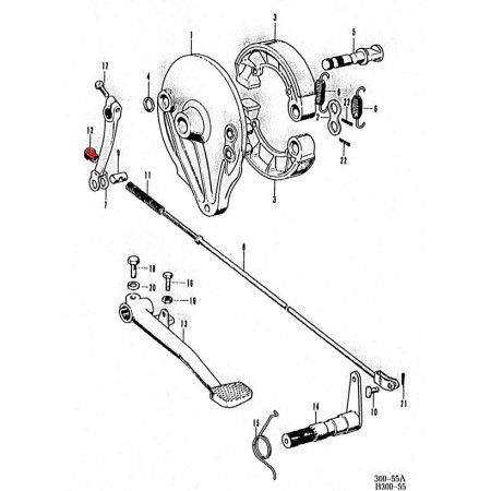 Service Moto Pieces|Frein arriere - Ecrou de  tige de renvoi de roue|Frein Arriere|4,08 €