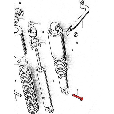 Service Moto Pieces|Amortisseur - Boulon -   M10x1.25x32|Amortisseur|2,04 €