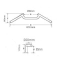 Guidon ø22mm - Café Racer - Clubman - ouverture 610mm - Chrome