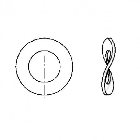 Rondelle elastique - ø8 - Acier zingué - (x10)
